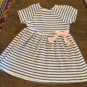 Preppy, navy stripe toddler dress